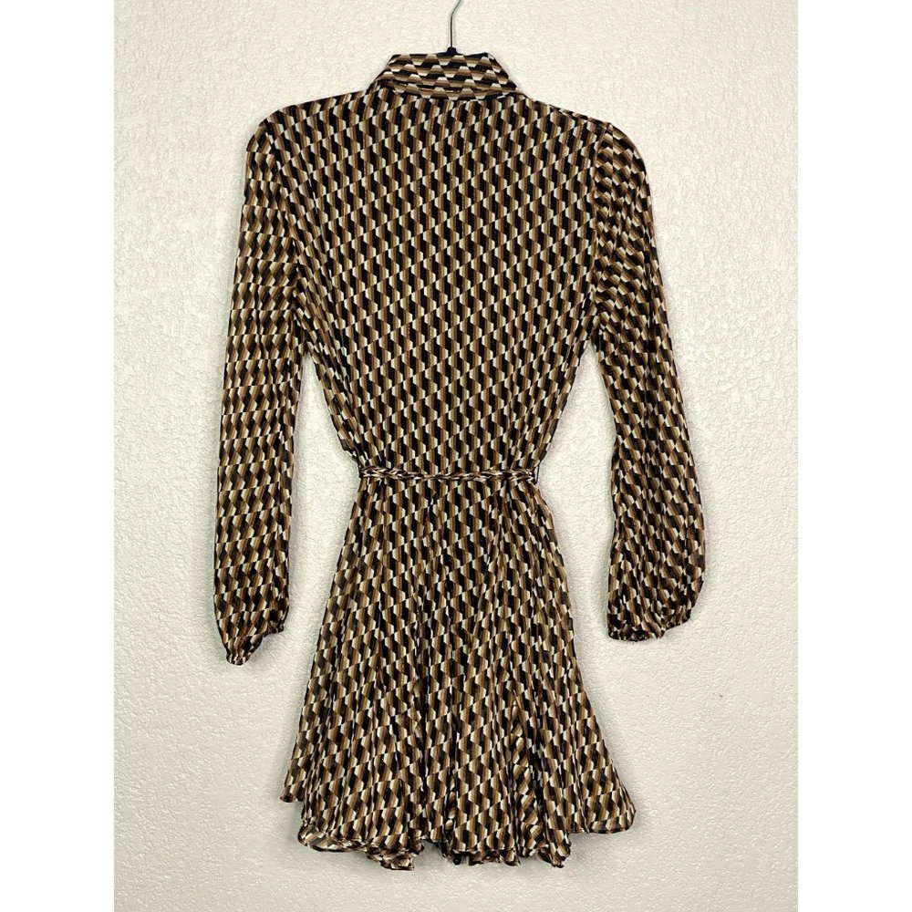 Zara Brown and Black Mini Dress - Picture 5 of 15